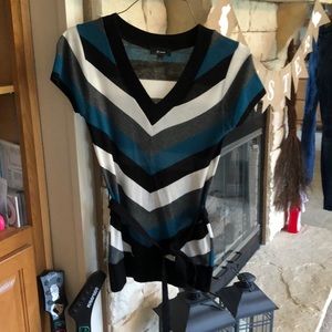 Belted sweater shirt